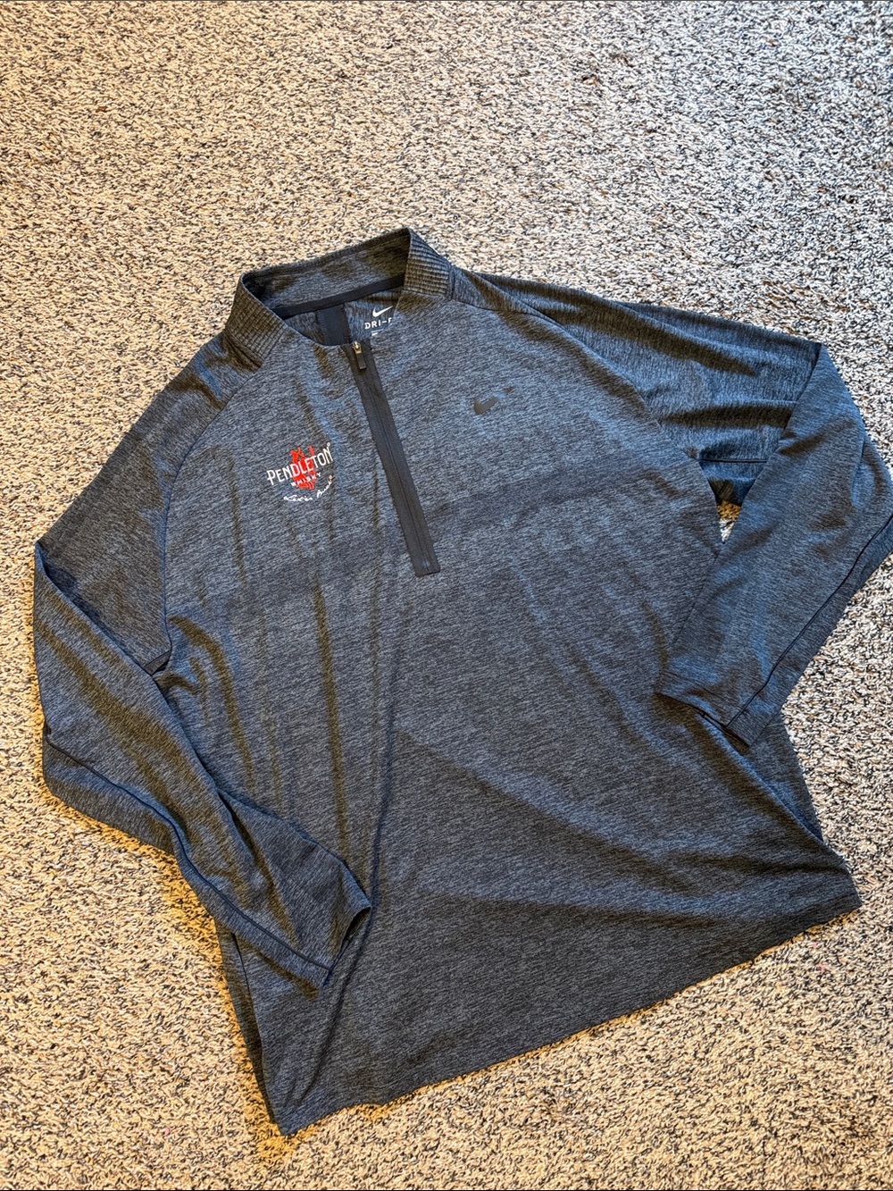 Nike Men's Dark Heather Charcoal Quarter-Zip Pullover